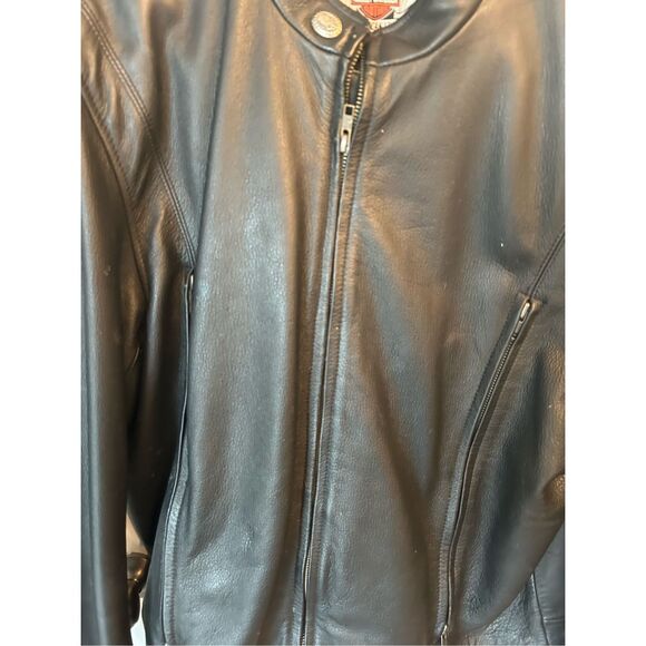 Harley Davidson women’s black leather jacket size xl 100% leather - Picture 2 of 8